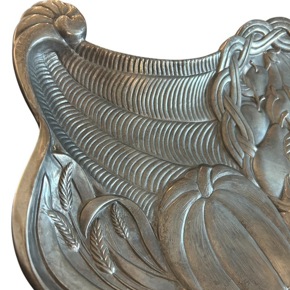 Lenox Cornucopia Metal Tray - Length 15.5" - Perfect for Holiday Parties! - Picture 5 of 9